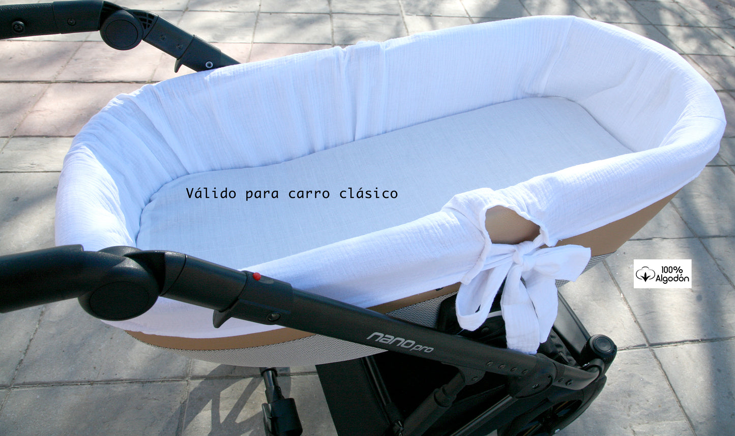 Funda Capazo Muselina 100% algodón