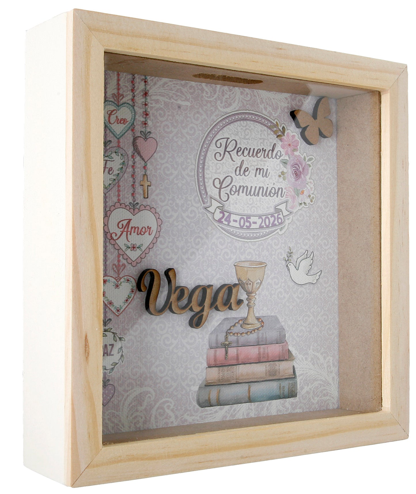 Hucha Comunión Morada