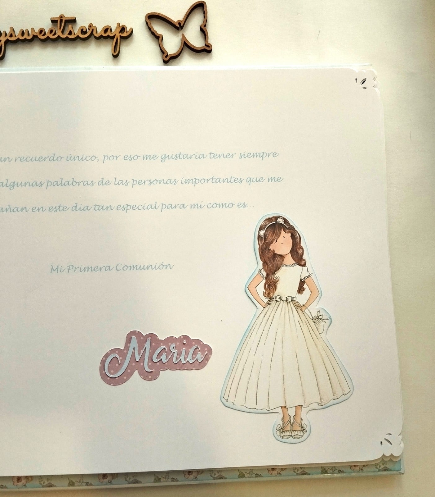 Libro Firmas Niña Comunión 12