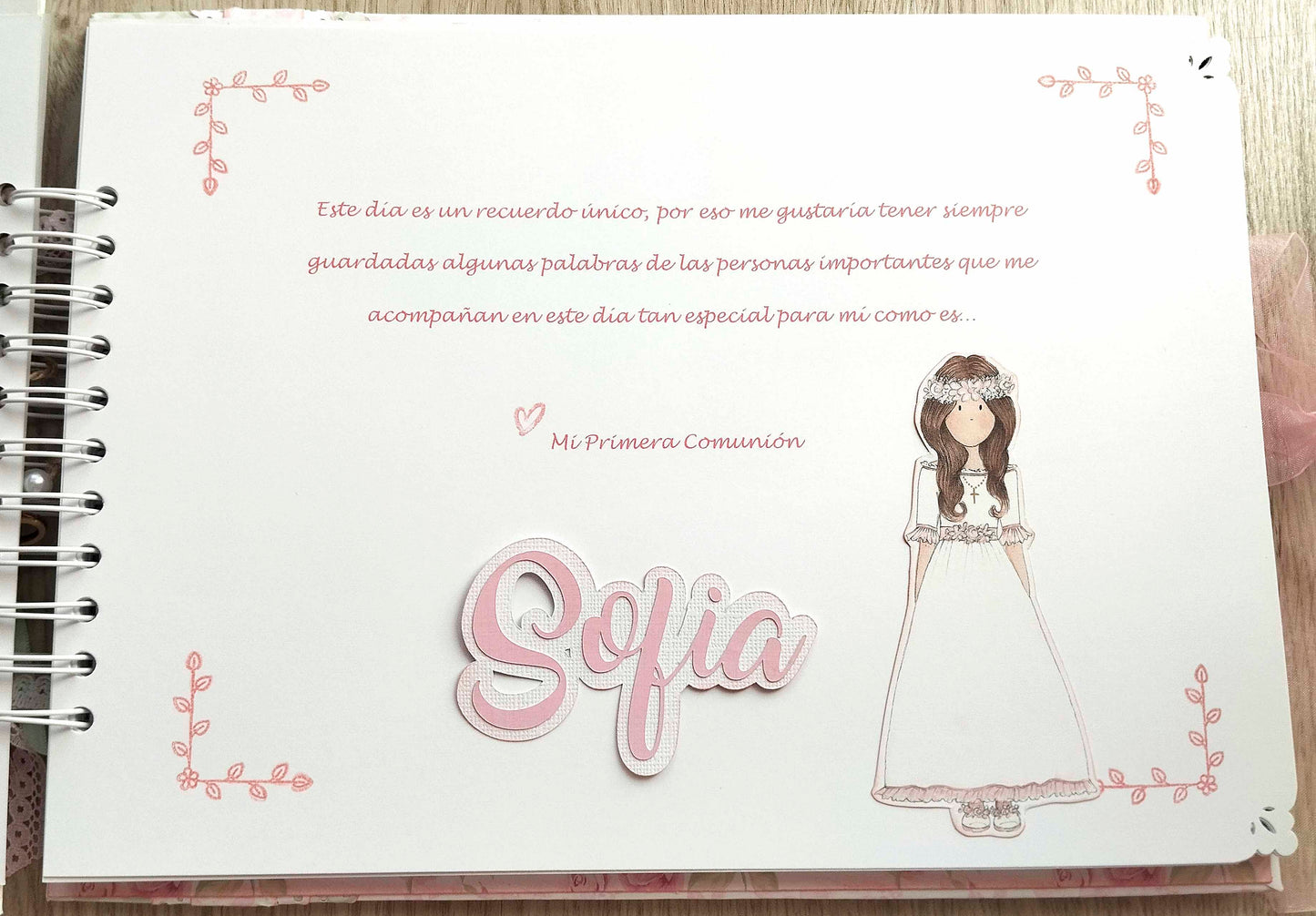 Libro Firmas Niña Comunión 7
