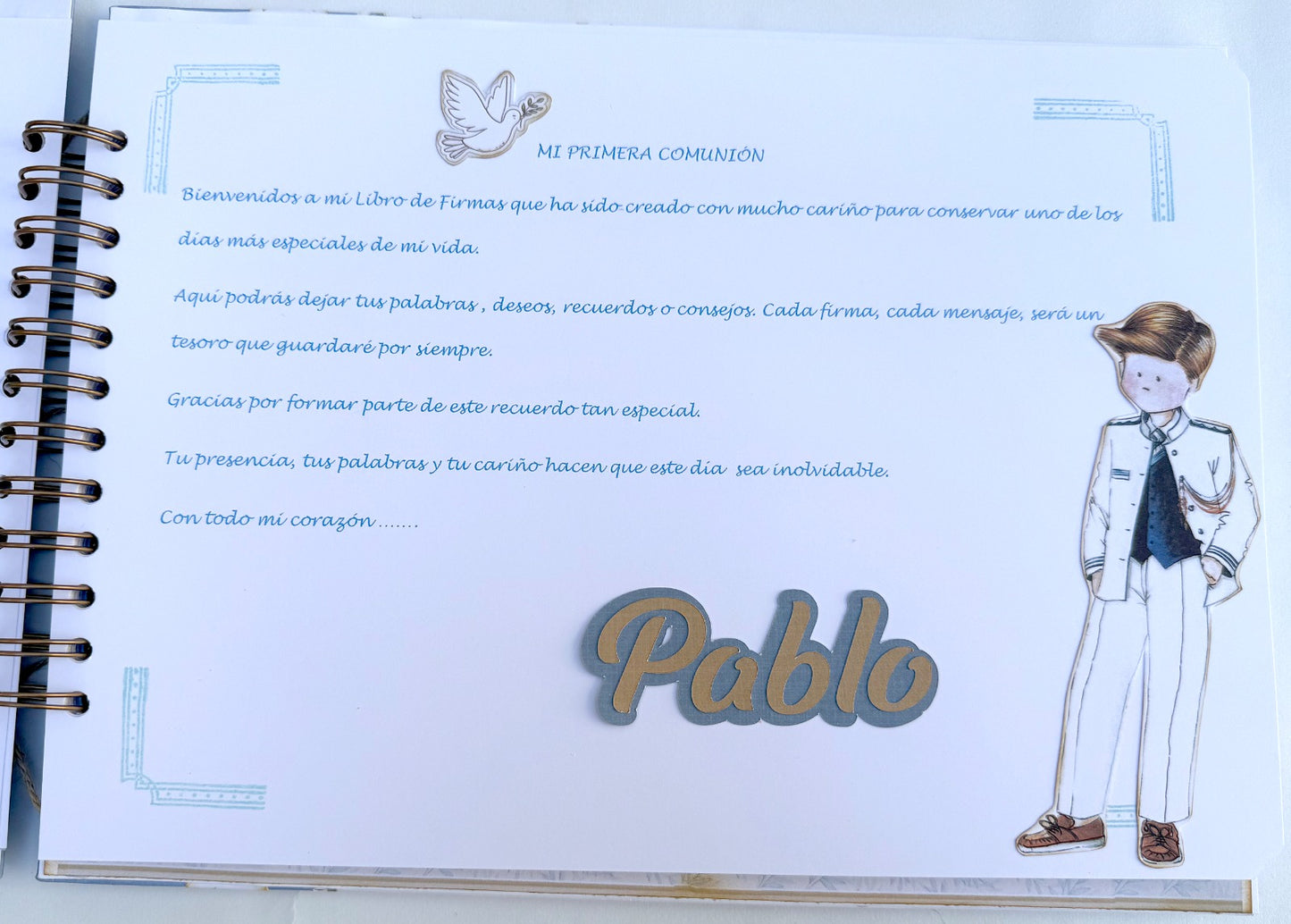 Libro Firmas Niño Comunión 11