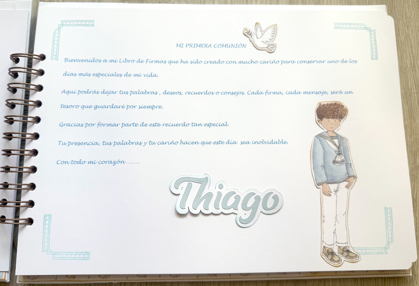 Libro Firmas Niño Comunión 12