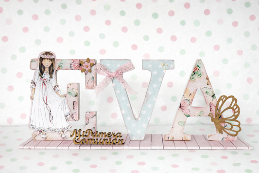 NOMBRE MADERA COMUNION 16