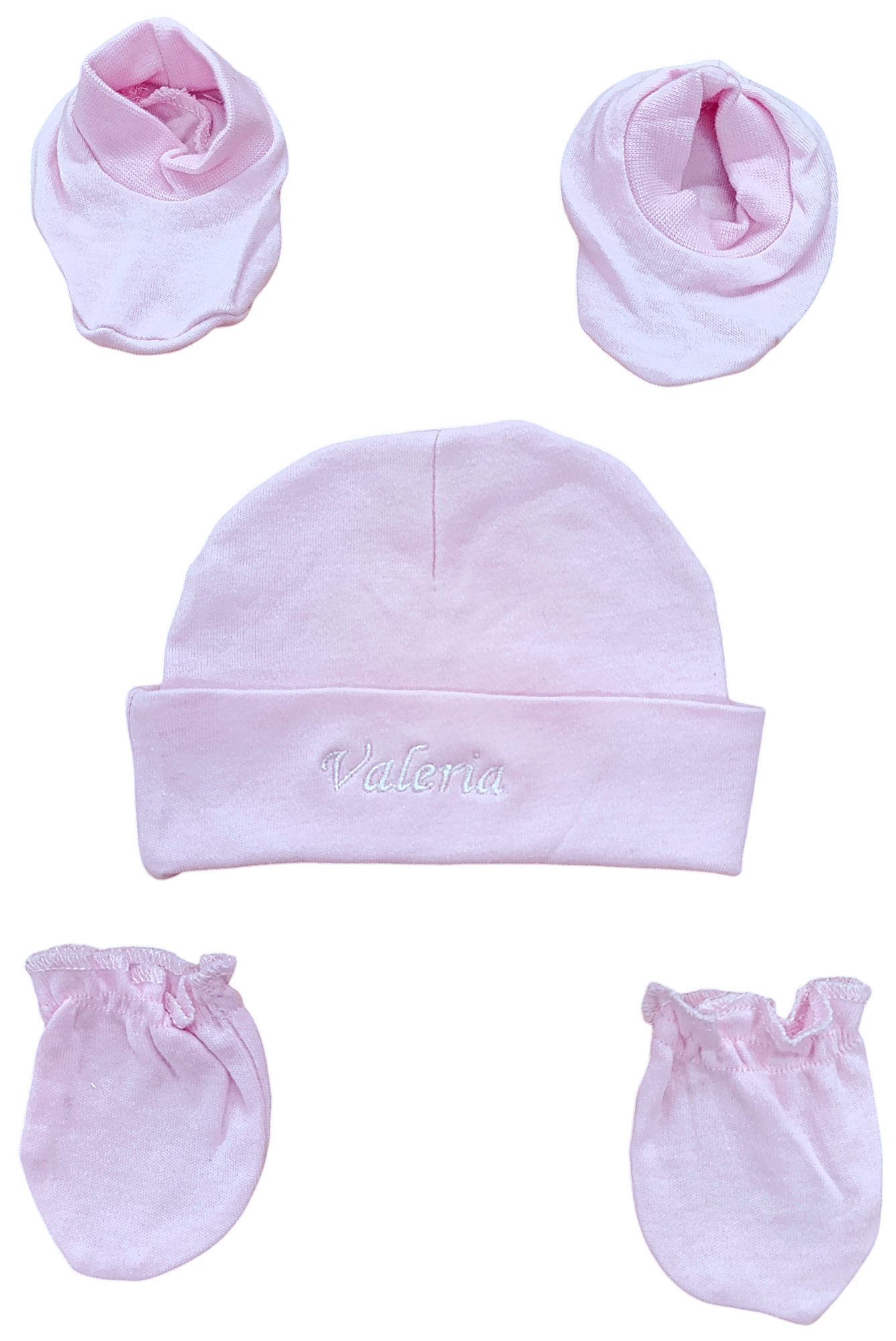 Gorro bebe recién nacido de algodón, Gorro, Manoplas antiarañazos y Patucos personalizado, para bebés recién Nacidos de 0 a 3 Meses