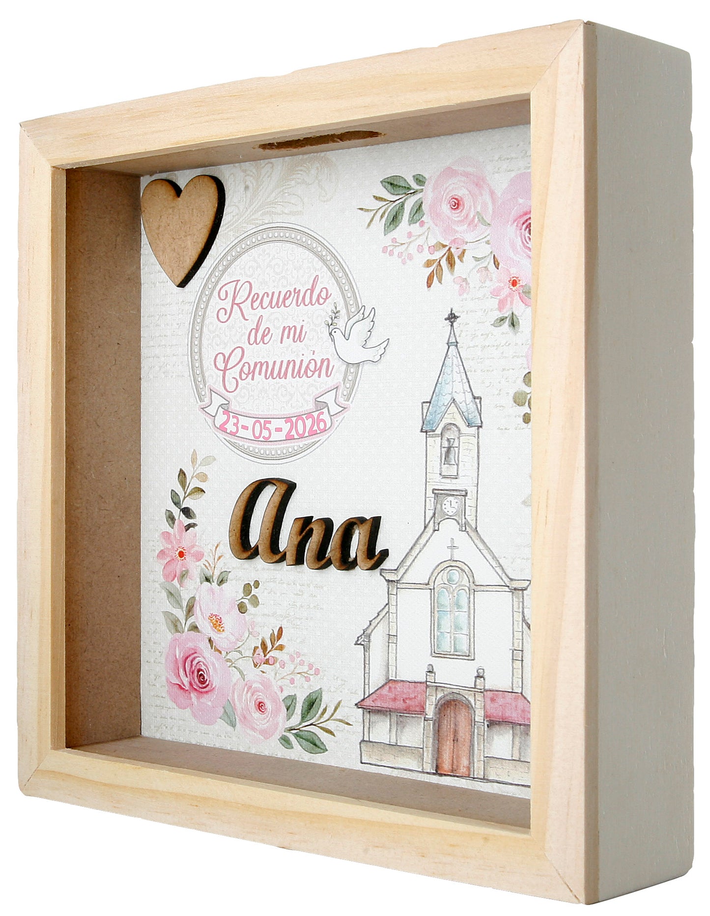 Hucha Comunión Rosa