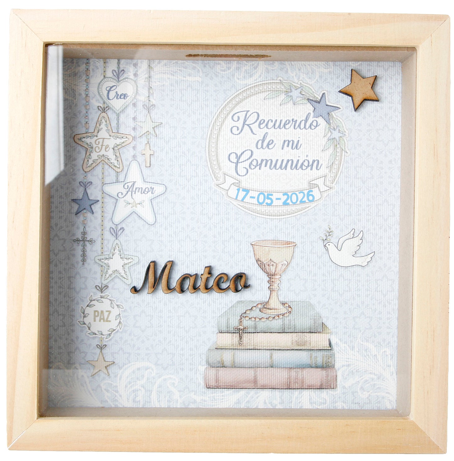 Hucha Comunión Azul