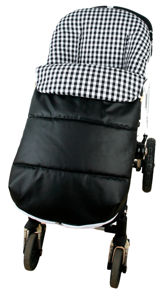 Saco Silla Paseo Universal Cuadro Vichy, Saco Carrito Bebe, Desmontable con Cremallera, Algodón, Transpirable