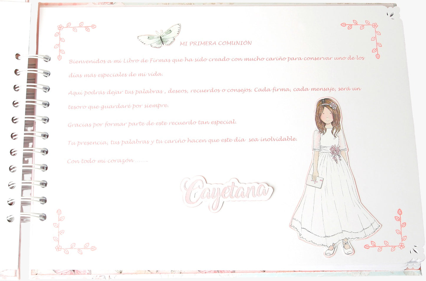 Libro Firmas Niña Comunión 16