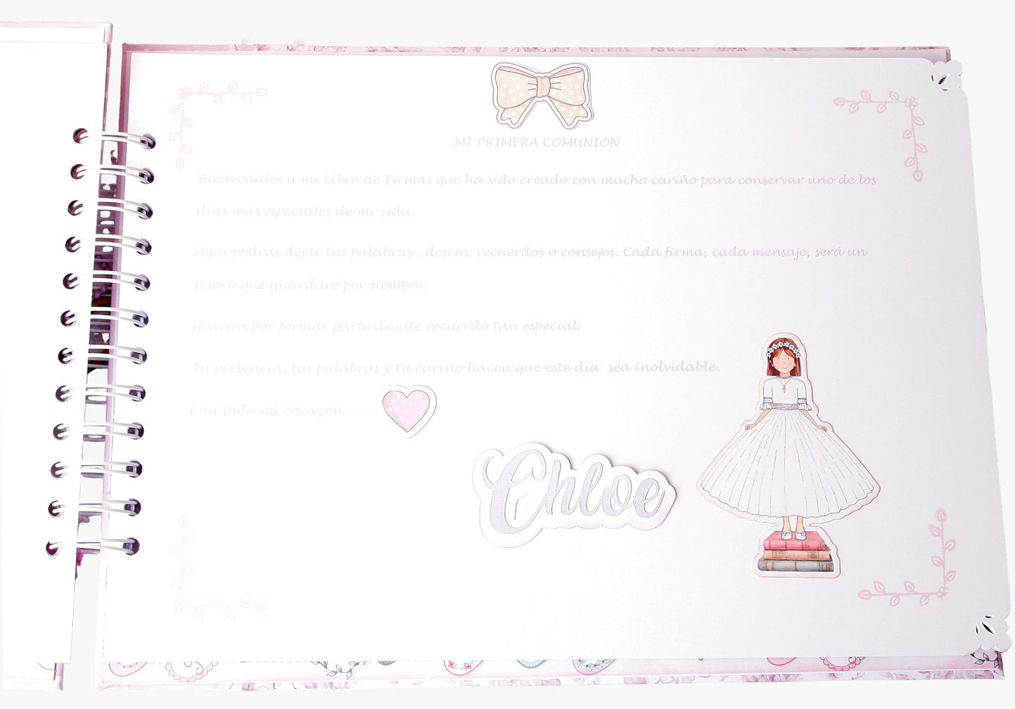 Libro Firmas Niña Comunión 17