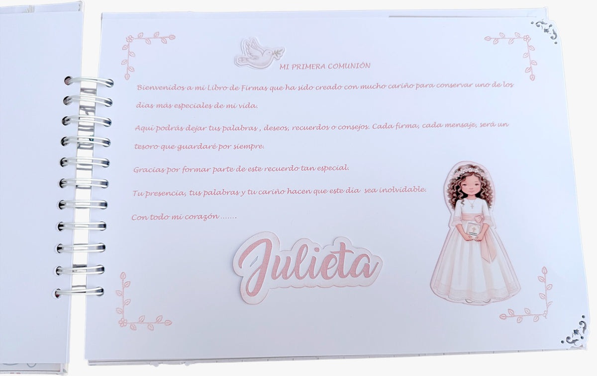 Libro Firmas Niña Comunión 22
