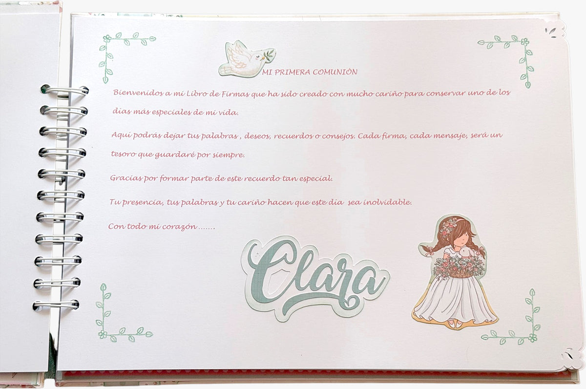 Libro Firmas Niña Comunión 6