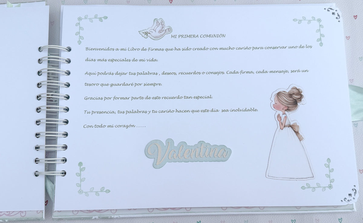 Libro Firmas Niña Comunión 25