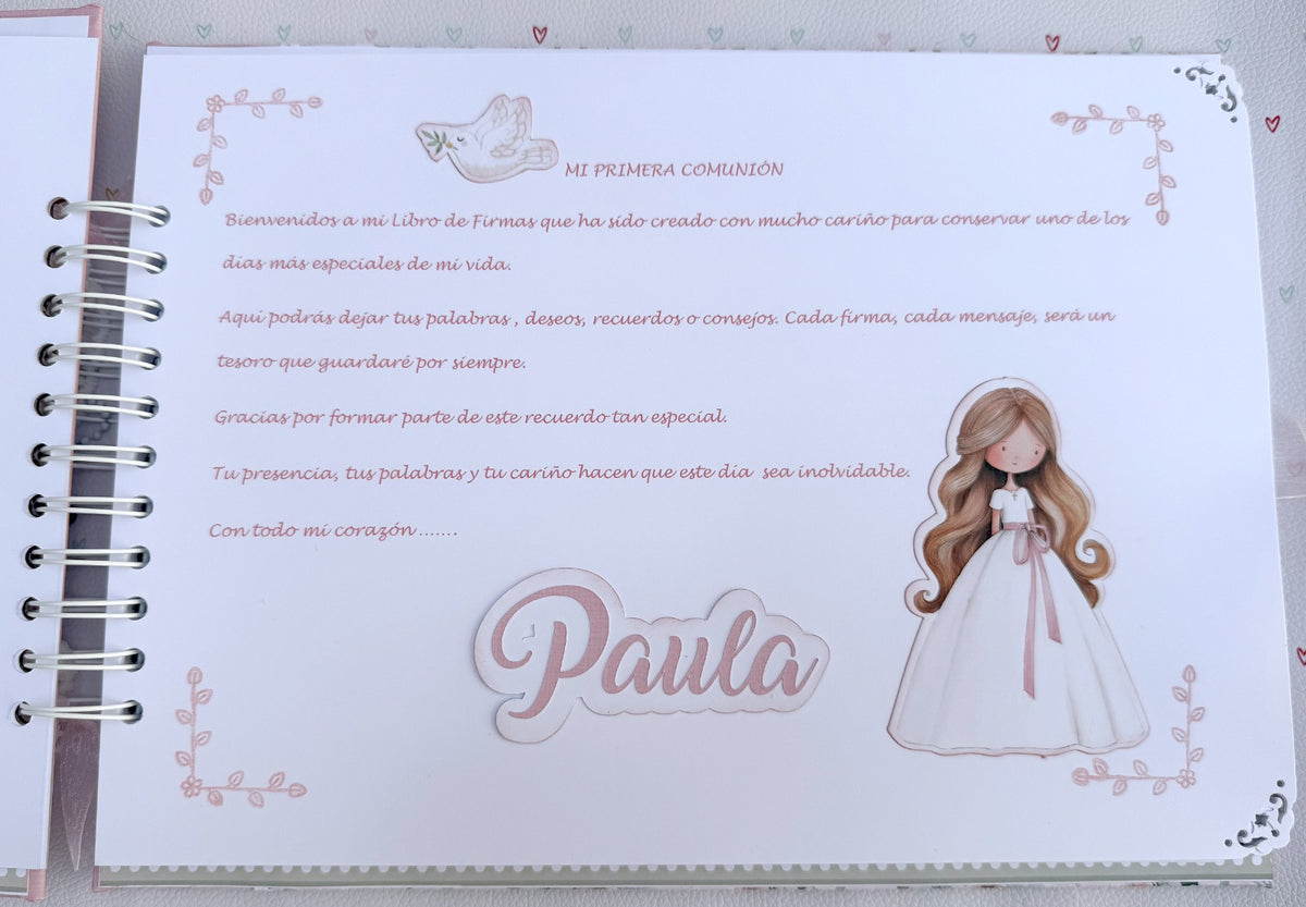 Libro Firmas Niña Comunión 23