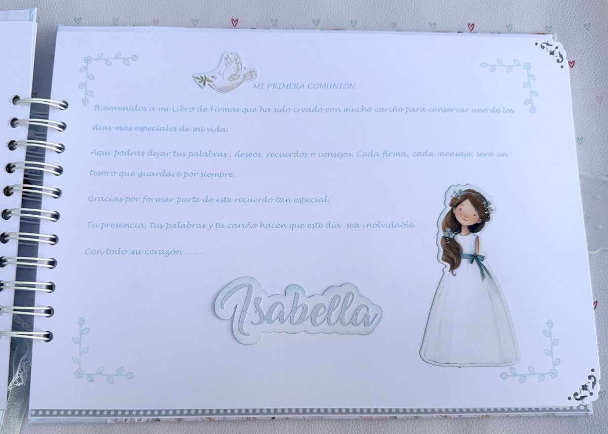 Libro Firmas Niña Comunión 24